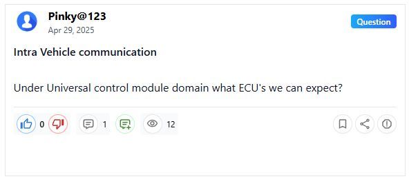 PievCore's tweet image. In-Vehicle Communication: Understanding the Universal Control Module Domain (UCM Domain)

Download the PievCore App:
 👉 play.google.com/store/apps/det…
 👉 pievcore.com/questions/intr…

#PievCore #AutomotiveEngineering #ECU #InVehicleCommunication #AutomotiveNetworking #CANProtocol