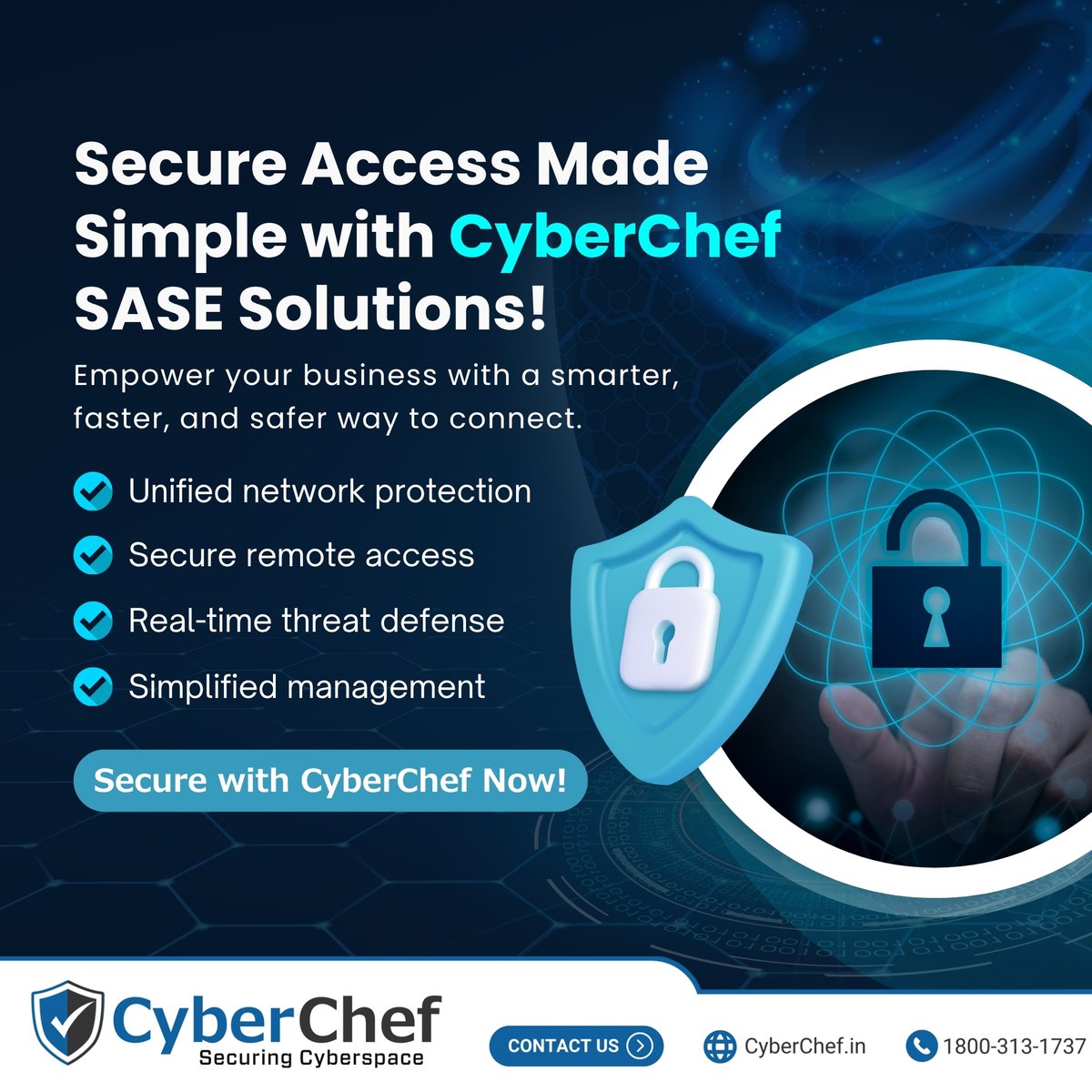 asktechchef's tweet image. One Solution, Total Protection! 🔰💻 Upgrade your network with CyberChef SASE Solutions. 🔐 Explore the full service details here 👉 techchef.in/sase-services/

#CyberChef #SASE #CyberProtection #SafeNetwork #Cybersecurity
