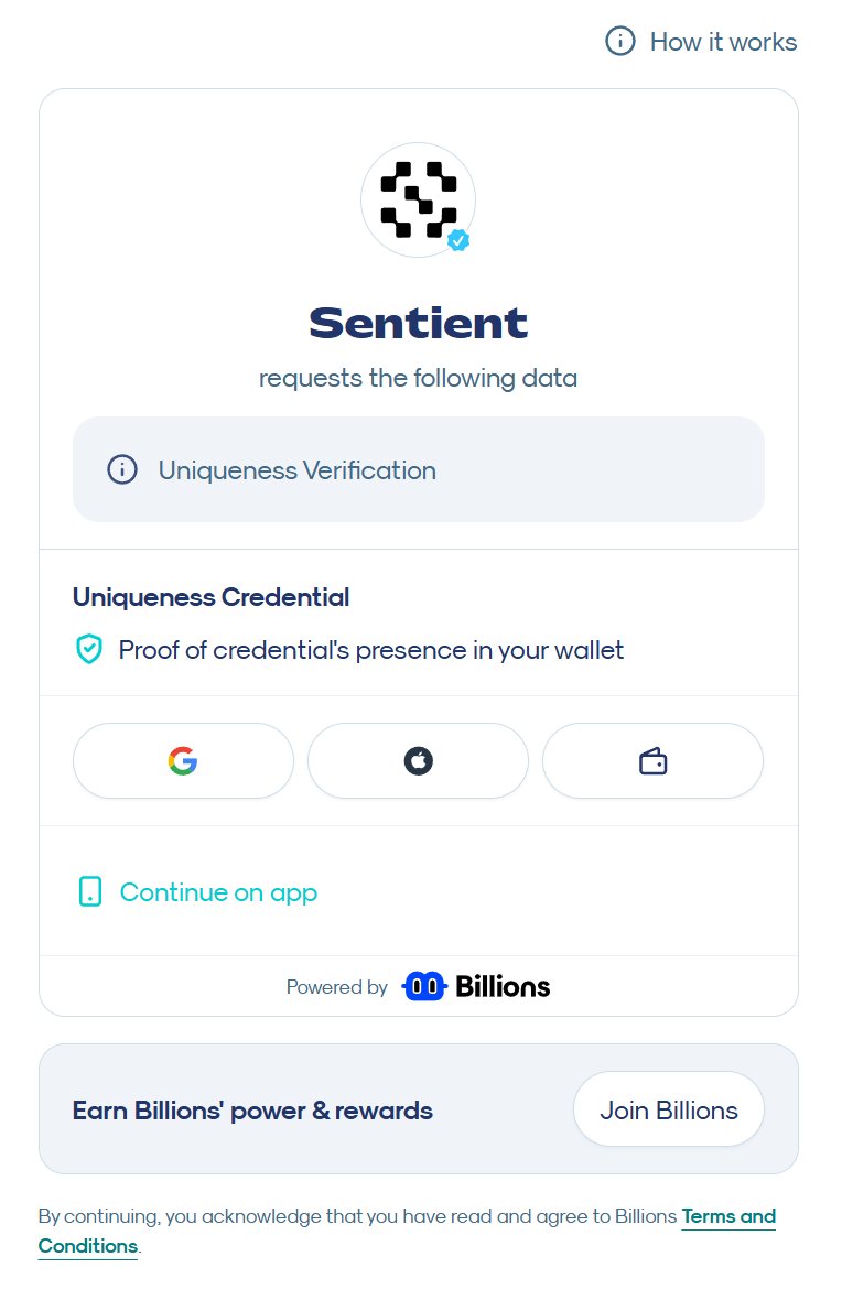 이번에 <a href="/SentientAGI/">Sentient</a> 에어드랍 체커가 공개되었는데
특이한건 신원증명을 <a href="/billions_ntwk/">Billions</a> 를 통해서 하는군요

저는 야핑보상이 아니라 밋업 후기로 받는 작고 소중한 물량이 전부일 것 같은데... 일단 하라는 건 해두는 중..

근데 비트가 너무 아파요