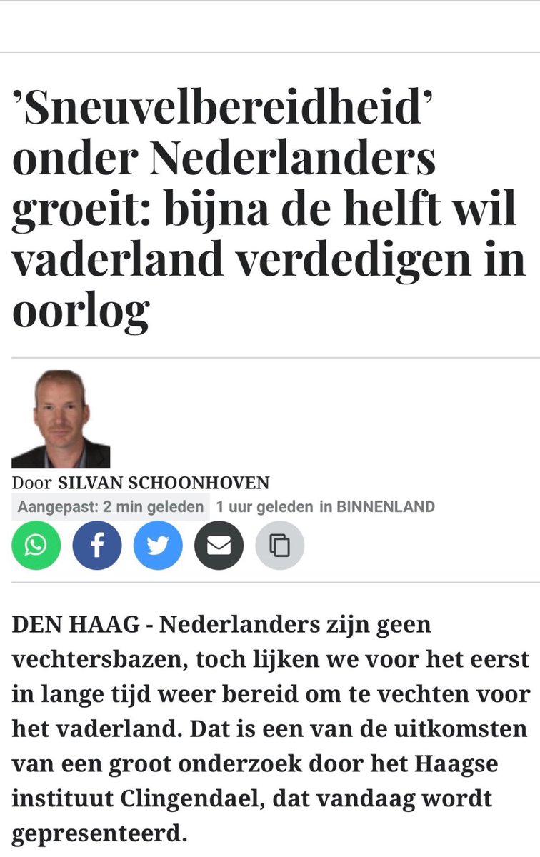 MaxVonKreyfelt's tweet image. Column: Pas op! Mobilisatie in propaganda verpakt
Max von Kreyfelt 

“Sneuvelbereidheid onder Nederlanders groeit.”
Een kop die klinkt als tromgeroffel voor een leger dat nog niet eens bestaat. Een kop die niet informeert, maar conditioneert. En precies dáár komt de ware…