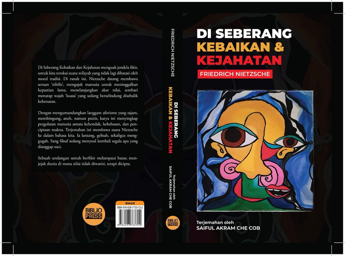 Akhirnya sebuah lagi karya Friedrich Nietzsche yang telah disempurnakan oleh Dr Saiful Akram Ghafar   dan boleh kita dapatkan minggu depan nanti sempena SIBF.

Sedang dalam proses cetakan &amp; kesemua karya Dr Saiful turut akan ada nanti termasuk terjemahan Thus Spake Zarathustra.