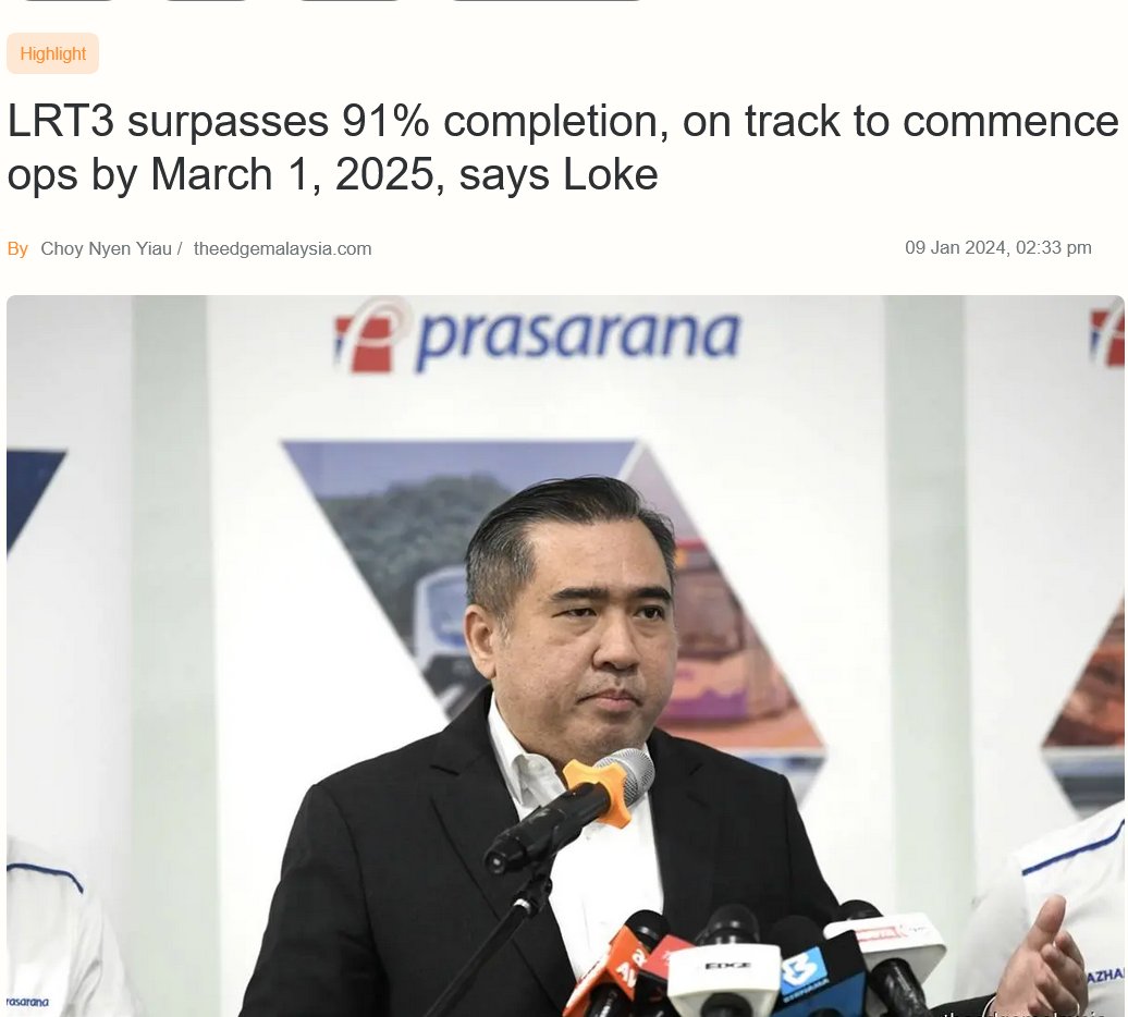 Natcromancer's tweet image. The LRT Shah Alam line could be delayed AGAIN to &quot;31 December or later&quot; and miss its targeted opening date by EOY 2025

Initial opening date: August 2020
First delay: February 2024
Second delay: March 2025
Third delay: September 2025

Now: December 2025 OR LATER