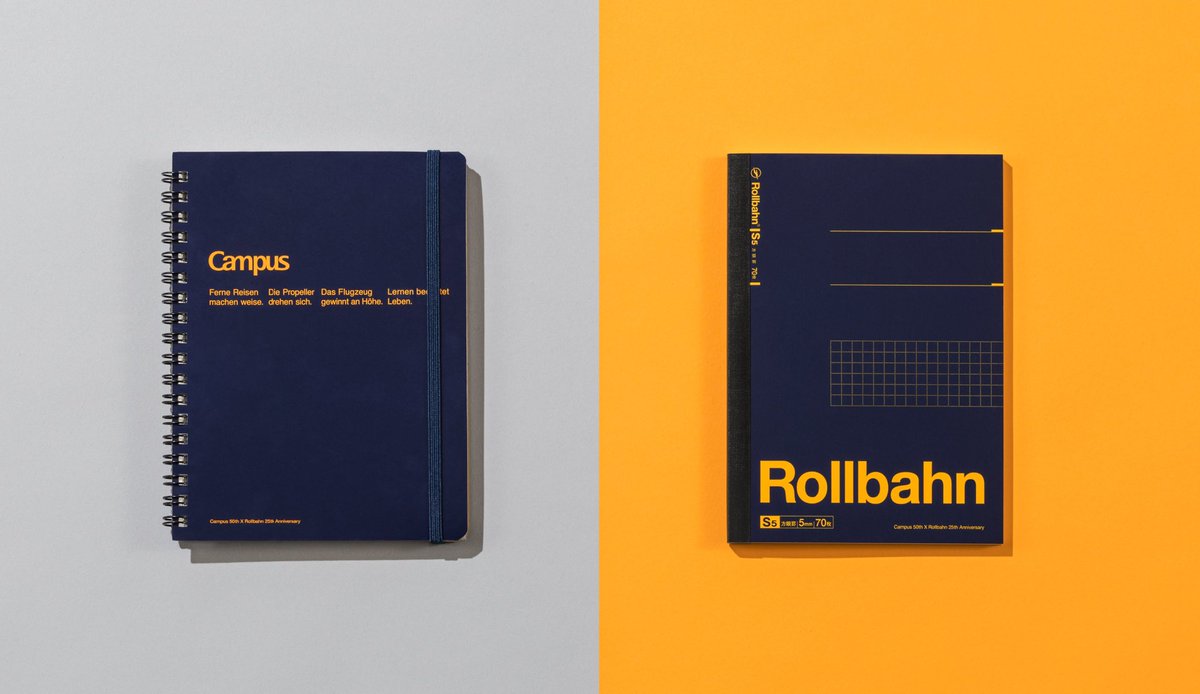 kokuyo_st's tweet image. 【💙🩷Campus × Rollbahn🖤💛】
初のコラボレーションアイテムを発売！

「デザイン交換ノート」3品番と、両者の世界が交わる風景を切り取った「コラボレーション限定デザイン」5アイテム18品番

文具女子博（12/17~）で先行販売ののち、来年1/9より一般販売スタートします🙌

▼詳細はツリーに！
