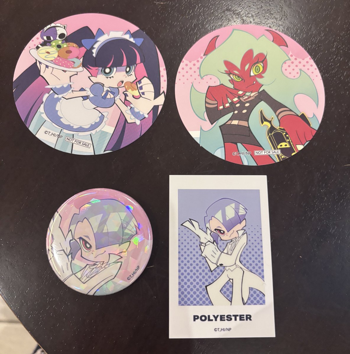 【交換】New PANTY ＆ STOCKING with GARTERBELT パンスト スイーツパラダイス スイパラ  

譲♥
コースター：ストッキング、スキャンティ
缶バッジ：ポリエステル
フォトカ：ポリエステル

求♡
ポリウレタン

郵送または大阪市内手渡し可能。検索からもお気軽にお声掛けください🪽