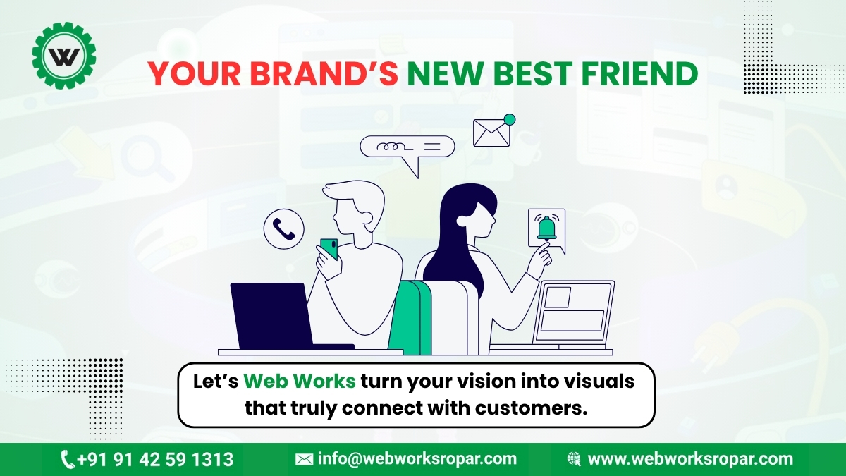 webworksropar's tweet image. Your brand&apos;s best friend 🌟 Let Web Works turn your vision into stunning visuals! 🎨✨

#Branding #digitaldesire #WebWorks #CreativeDesign  #VisualStorytelling
