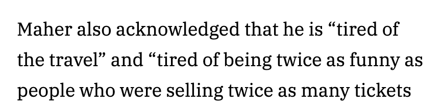 mattruby's tweet image. Never related to Bill Maher more!