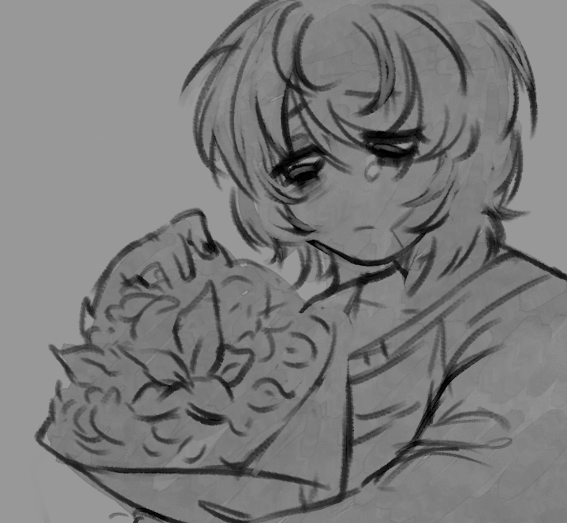 lalodotcvm's tweet image. She was going to run away after being beaten up by Avery for the first time, but she had never received flowers before #dolpc