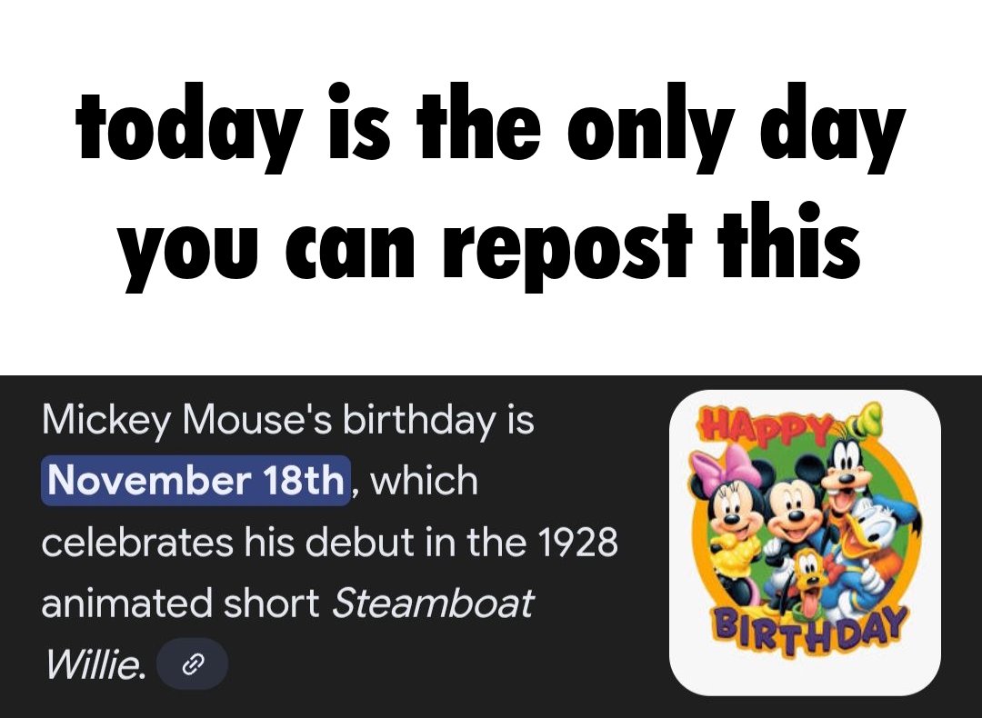 onlydayrepost's tweet photo. mickey https://t.co/S1IRxFvxKm