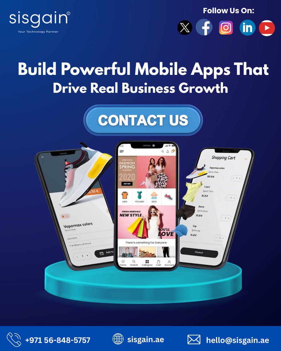 spectrum1995's tweet image. Build fast, modern mobile apps that boost growth and deliver real results. 🚀

#mobileappdevelopment #customapps #appdevelopers #digitalsolutions #uae #dubai #sisgain