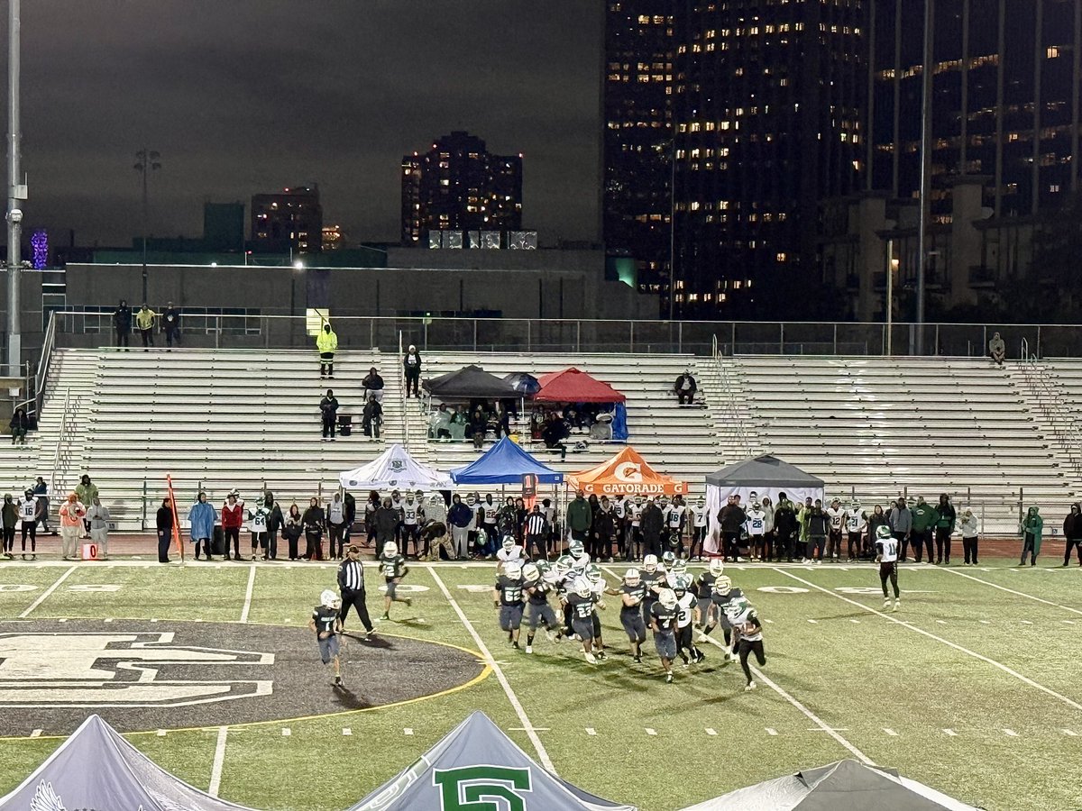 Let’s hear it for the Dorsey fans. Dorsey up 26-0 over Eagle Rock. Photo by Craig Weston.