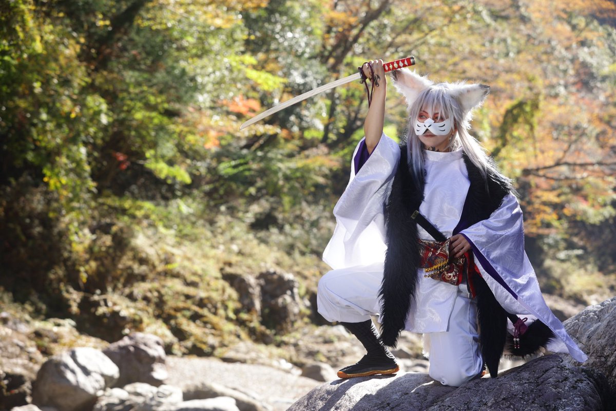 久々に侍に戻りました🦊
photo (<a href="/macha_zo/">Macha_Zo</a> )

#朧oboro
#紅葉
#四季美谷温泉
#那賀町
#創作コスプレ
#創作狐