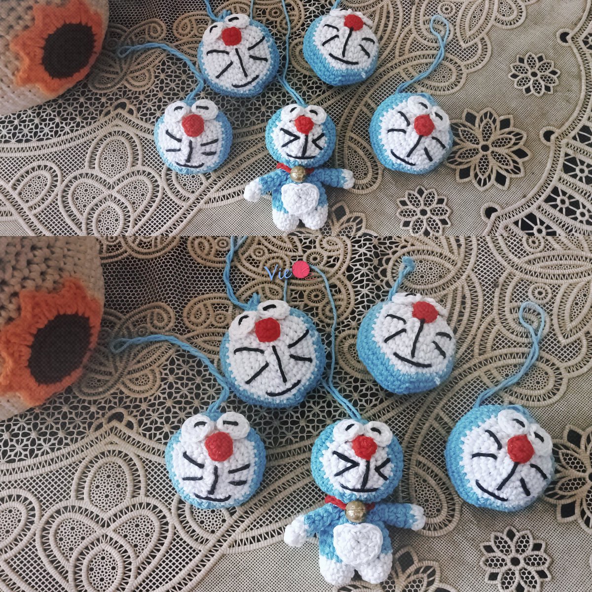 budhee_vie's tweet photo. 🧶 Doraemon Keychain 🧶 #crochet #merajut #doraemon #handmade #amigurumi #keychain #18.11.25 🧶🧶 https://t.co/nyDugZ0zia
