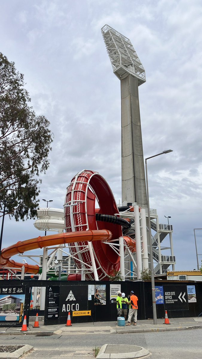The <a href="/OptusStadium/">OptusStadium</a> might be impressive, but the <a href="/WACA_Cricket/">WACA</a> is leading global ground development with a water slide off the floodlight pylon 🛝