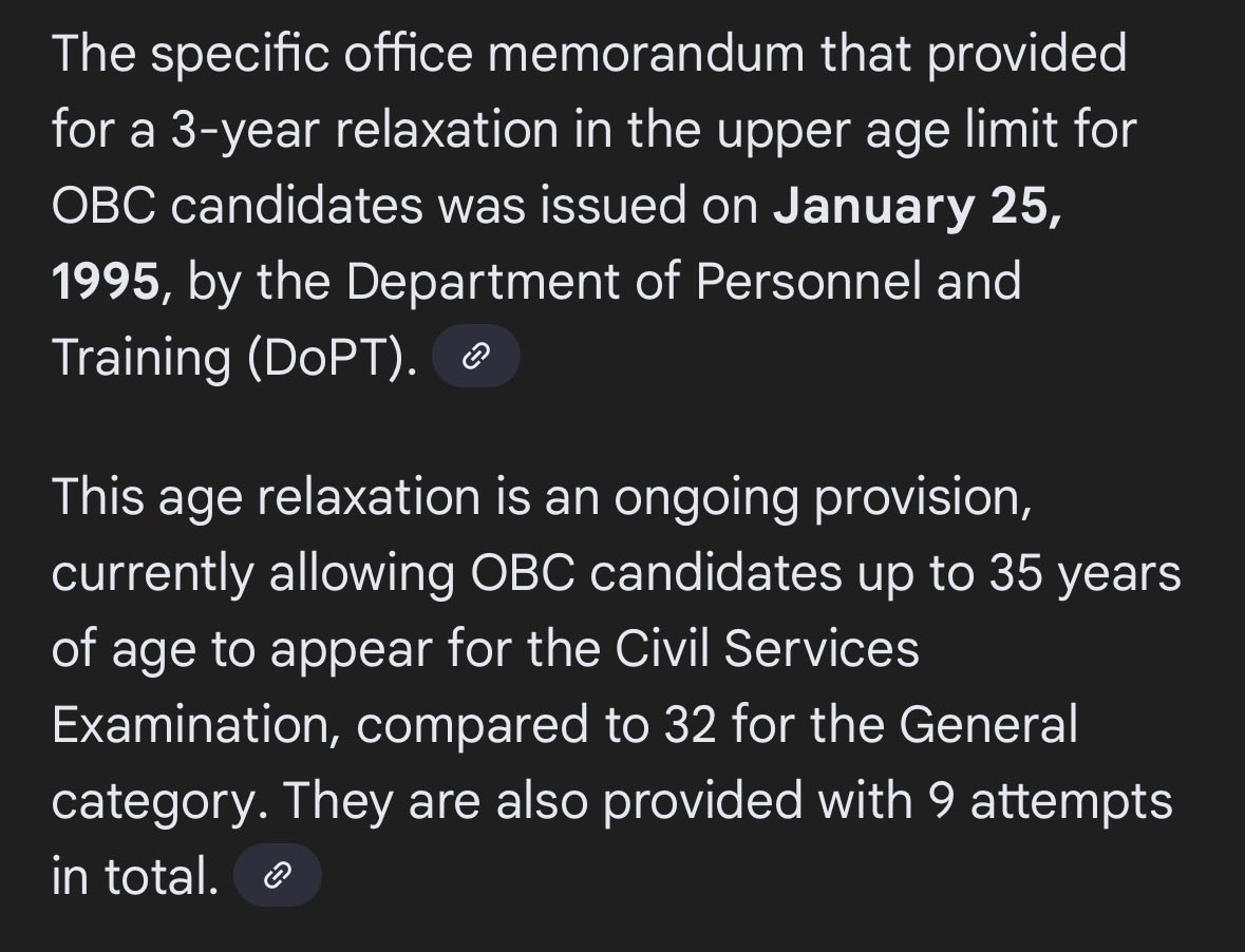 Don826037's tweet image. जब ओबीसी आरक्षण लागू हुआ था, तब भी वही दिक्कतें थीं जो आज EWS आरक्षण में हैं।
 
1993 के राजेन्द्र कुमार भाटी केस में सुप्रीम कोर्ट ने सरकार के विरोध के बाद आयु-सीमा और अटेम्प्ट की छूट को पॉलिसी मैटर बताकर खारिज किया, लेकिन सिर्फ दो महीने बाद सरकार ने ओबीसी को 35 साल आयु-सीमा और 9…