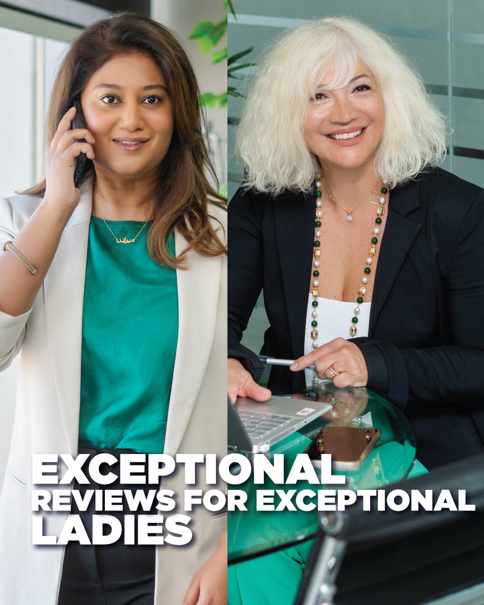 ELREDubai's tweet photo. A big thank you to our customers - not just for choosing Exclusive Links, but for taking the time to share their experience with us. Your feedback truly matters. ⁠
Well done to Suzie &amp; Candida for delivering exceptional, professional real estate service. https://t.co/hXbvMfxUvU