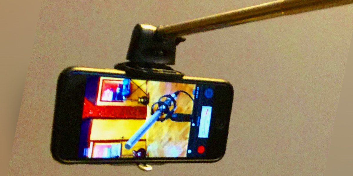 Don't have a boom mic? Use a selfie stick and MicSwap! #mobilefilms #diy #indiefilmmaking itunes.apple.com/developer/futu…