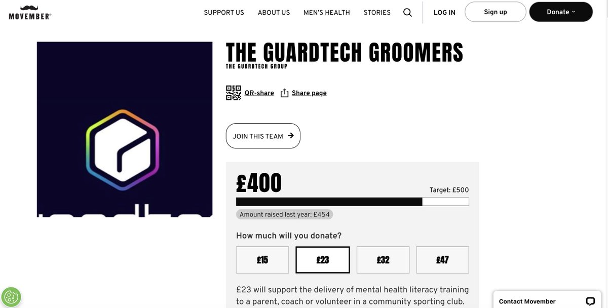 GuardtechClean's tweet image. Our amazing team are raising money for Movember by growing terrible taches and pounding the streets!

🥸👨👴🥸👨🥸👨

If you&apos;d like to donate to a great cause and support our efforts, click here:

movember.com/t/the-guardtec…

#guardtechgroup