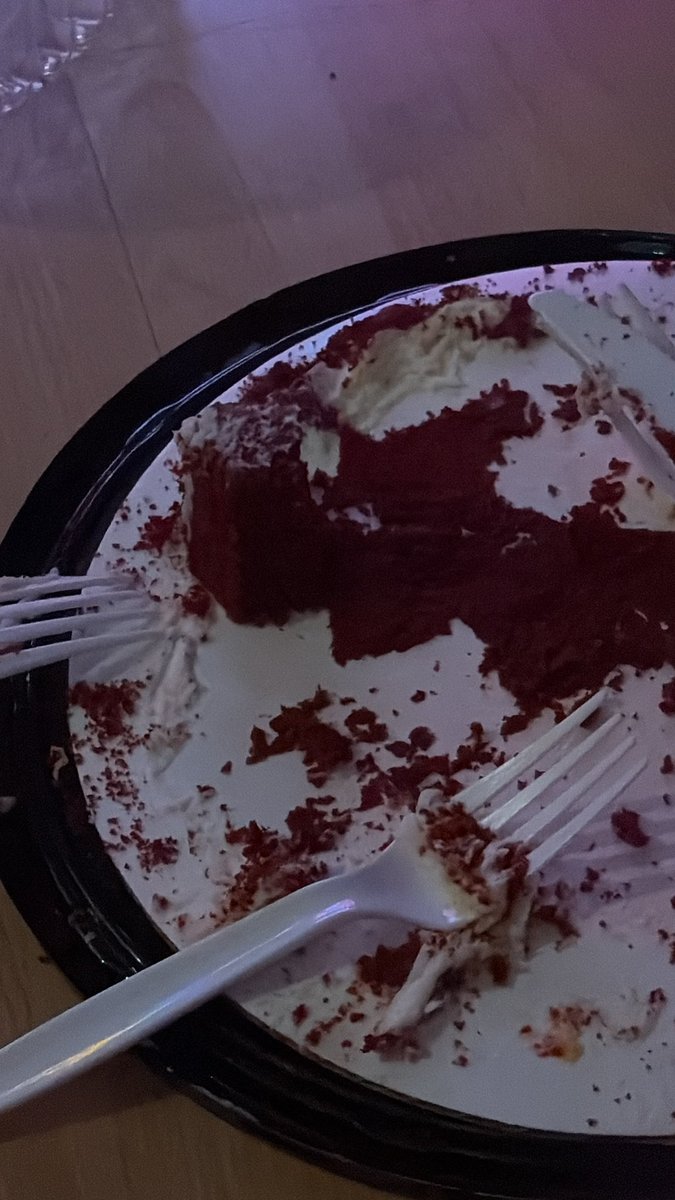 the single piece of cake remaining without frosting cuz my friends ate it for me (I do not like frosting)