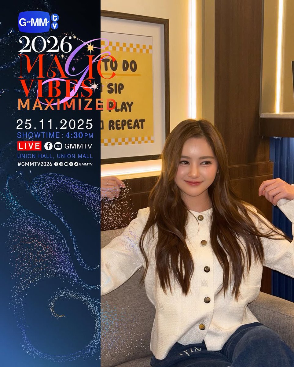 mimrtdofficial's tweet image. 📸 mim.rattanawadee’s instagram post update
🐣 18.11.2025

#GMMTV2026
#mimrattanawadee #มิ้มรัตนวดี
#ด้อมเป็ดจิ๋ว

GMMTV2026 MAGIC VIBES MAXIMIZED
งานเปิดตัว Content ใหม่ของ GMMTV ตั้งแต่ปี 2026 เป็นต้นไป

25.11.25
SHOWTIME : 4:30 PM

WE ARE GOING LIVE 4:30 PM [Bangkok Time]…