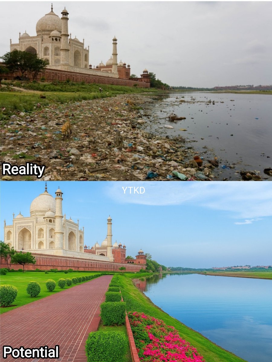 YTKDIndia's tweet image. India can become a Top Tourist Destination with just the basics:

Clean Riversides, Proper Walkways, Greenery, Waste Management &amp;amp; Enforcement.

We don’t lack beauty, we lack maintenance.