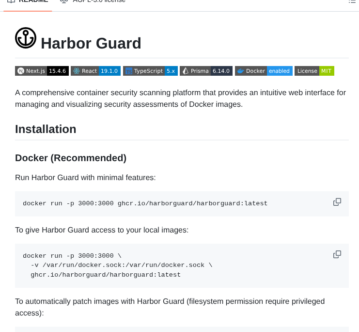 tom_doerr's tweet image. Container security scanning platform for Docker images
