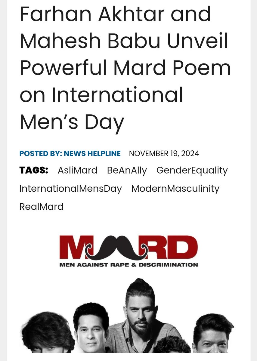 Tomorrow is #InternationalMensDay
Many simp and feminists will try to demonize masculinity, tell how men are toxic and will try to teach how a real man should be submissive, weak and a feminist. Ignore such losers.