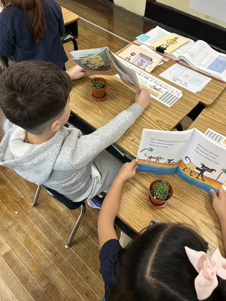 Ms_DGroh's tweet photo. First grade is learning about plant life cycles in ELA and parts of plants and plant traits in science. ๐ฑ Today we learned that plants breathe in the carbon dioxide we breathe out. ๐ฟ No better way to feed our plants than by reading to them! ๐ชด๐ #firstgrade #crosscurricular https://t.co/5IZXy0tCe7