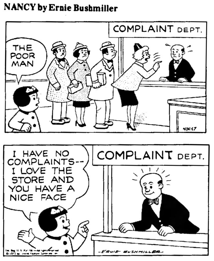 Nancy By Ernie Bushmiller 
November 17,1973