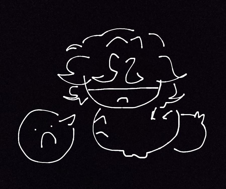 He's sad because you STOLE and then ATE all his pretty pink cookies ☹️
#1x6Bo #sad