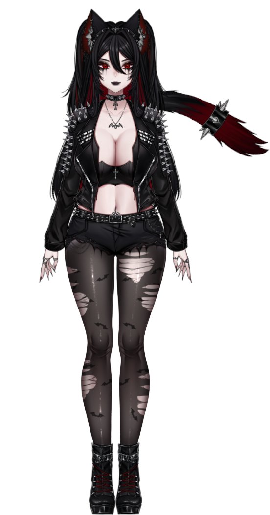 VampykinzVT's tweet image. Vtuber post model trend🐈‍⬛
VAMP CAT BRAT!