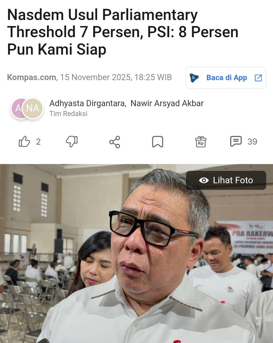 Kalem, Pak Ahmad Ali, jangan terlalu ngegas. Nanti kalau jatuh, sakitnya tuh disini (tunjuk hati) 😅