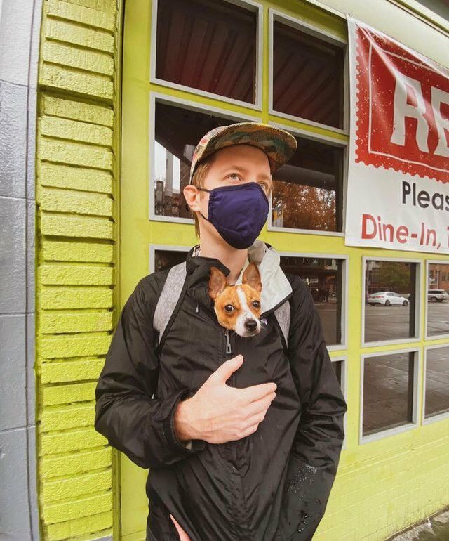cshdoingstuff's tweet image. Seth Dalby holding a dog