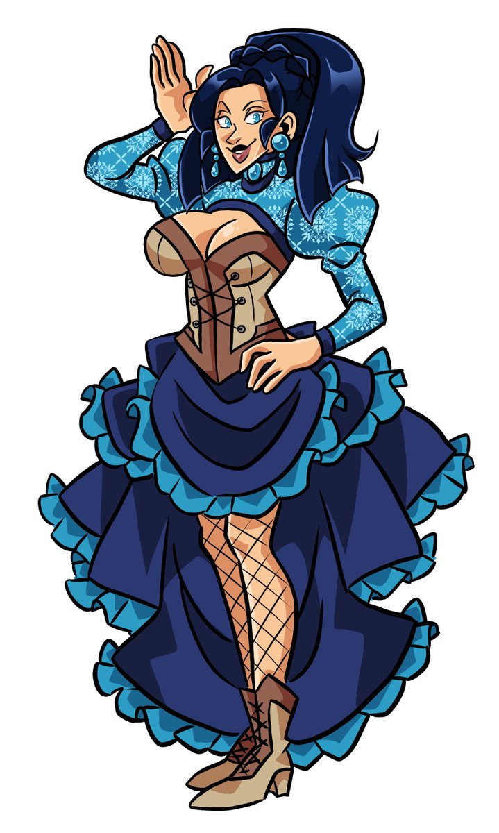 kalenthiah's tweet image. Coloured picture of Val. #webcomics #water #elemental #comics #OoME #digitalart #pinupgirl