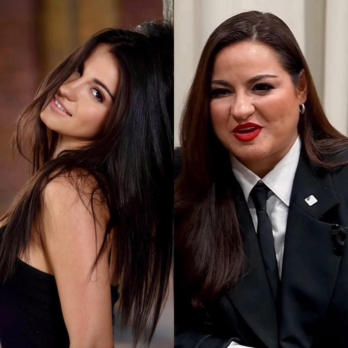 RenacidoParody's tweet image. Yo soy como Maite Perroni en las fotos del Antes | Después 🥹