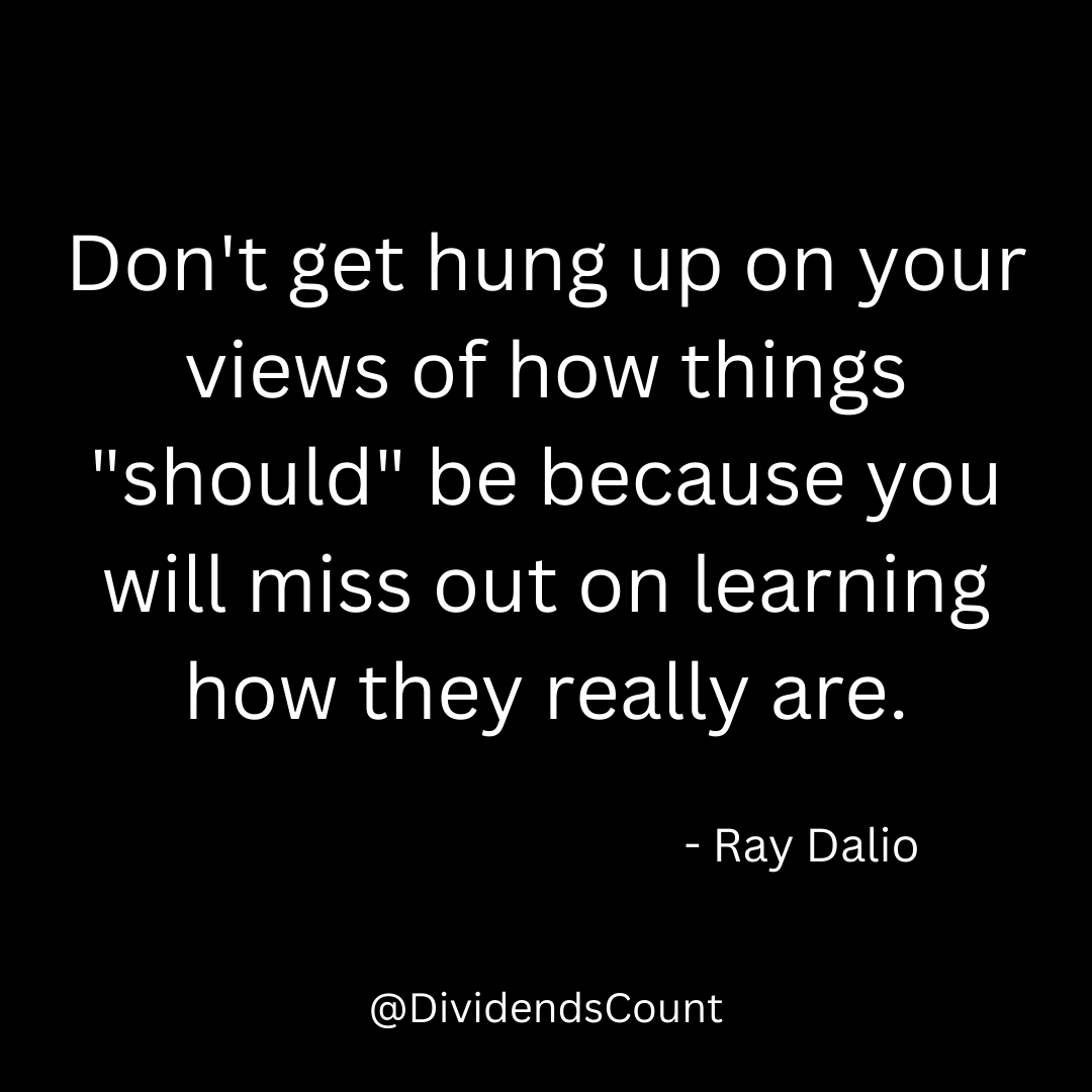 DividendsCount's tweet photo. Wishing things were different won't make anything different.

You have to live in the world that actually exists.

When you take action based on how the world really works, instead of how they "should" be, you will be able to have an impact on your life that actually matters. https://t.co/2YAsCBeRs9