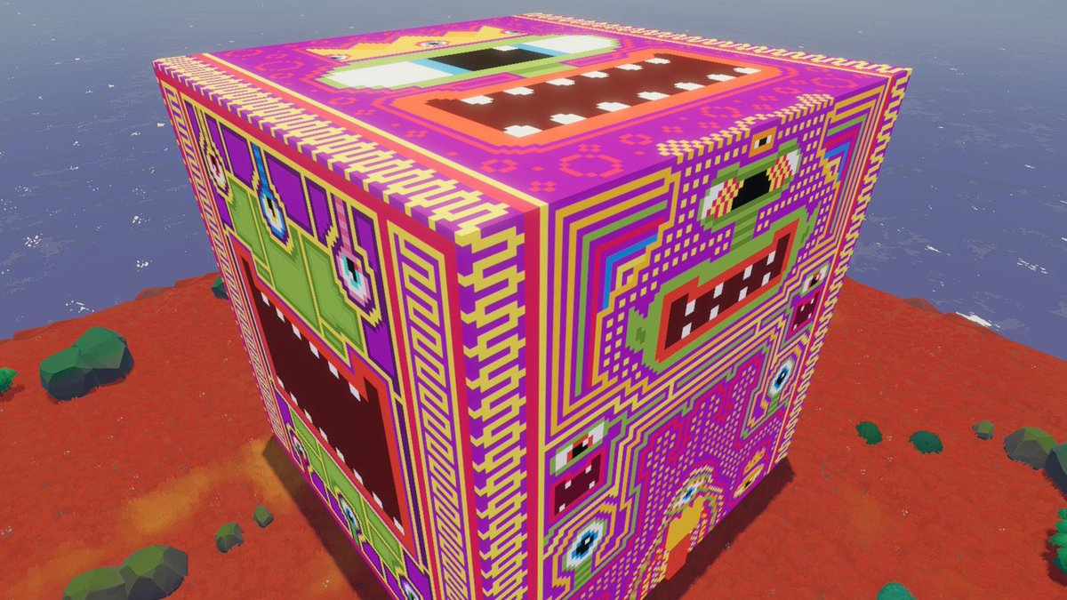 Today I finished building a venue dedicated to <a href="/gigglons/">Gigglons</a> for <a href="/decentraland/">Decentraland</a> !! 

Can't barely wait to show you what's inside... But I'll hold on for now and let you experience it once deployed! 👀

1st event coming soon! 🥳

#Gigglons #WENGIGGLONS #PixelArt #VoxelArt