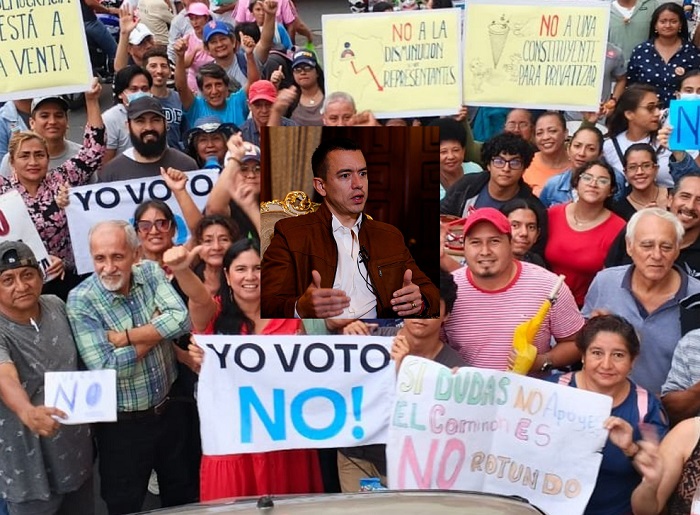 Ecuador le dijo NO al presidente Noboa y Trump se queda sin bases militares 
<a href="/CecilioPane/">Cecilio</a> <a href="/Claudiashein/">Claudia Sheinbaum Pardo</a> <a href="/sandraescorcia/">Sandra Escorcia Alvarado</a>
<a href="/ElenaDeQuito/">Elena Rodríguez Yánez</a> <a href="/ErnestoJMigone/">Ernesto Migone</a> <a href="/MundoEConflicto/">Mundo en Conflicto 🌎</a> <a href="/ActualidadRT/">RT en Español</a> <a href="/canal26noticias/">CANAL 26</a> <a href="/teleSURtv/">teleSUR TV</a> <a href="/rucassa/">Rubén Andrés Cassano</a> <a href="/parga_tito28914/">Tito Parga</a>
infoydata.com/ecuador-le-dij…