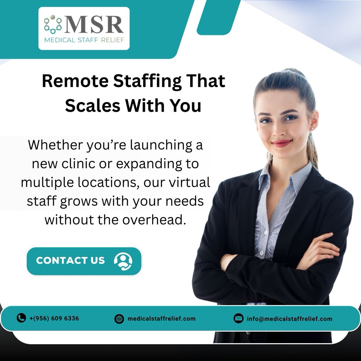 msr_serve's tweet image. Remote Staffing That Scales With You

Whether you’re opening a clinic or expanding, MSR’s virtual staff scales with your needs—providing flexible, reliable support without the overhead.

📞 Contact Us:
✔️ +(956) 609 6336
✔️ medicalstaffrelief.com
✔️ info@medicalstaffrelief.com