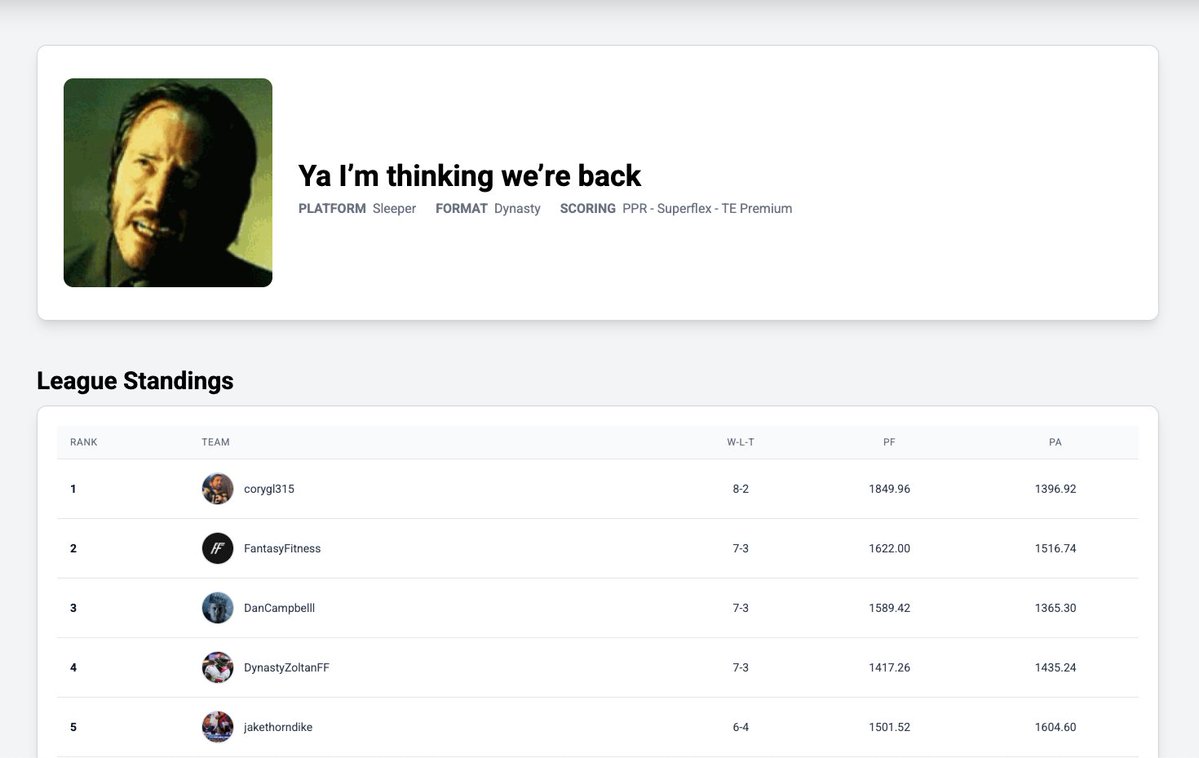 FantasyFitIO's tweet image. 🚀 Just shipped some major upgrades to our platform:

• Roster Sync - Integrated team &amp;amp; league rosters + standings for Sleeper, Yahoo, and FFPC
• AI Insights for your roster — trade ideas, player trends, and team analysis
• Front Office Mode — research like a GM, craft trades,…
