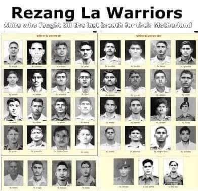 भारत माँ को शीश चढाने, रणभेरी हम बजाते हैं,
हम तो वीर अहीर, हाँ वीर अहीर कहलाते हैं। #RezanglaDay #120Bahadur #BattleOfRezangla