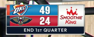 ClutchPoints's tweet image. The Thunder currently leads the Pelicans 49-24 at the end of the first 👀

The Pelicans have now given up 40+ points in the 1st quarter in back-to-back games.