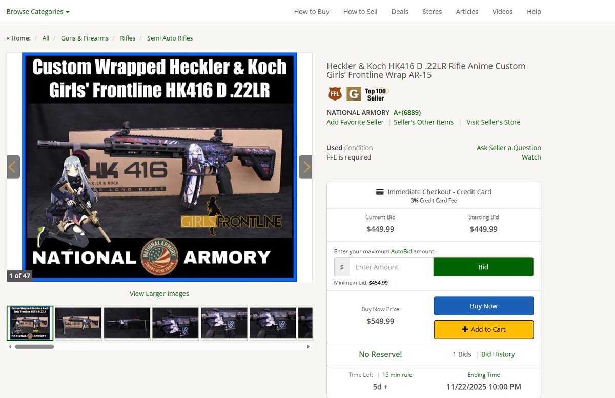 Sentient_AKMS's tweet photo. big things are happening on gunbroker dot com https://t.co/BlnsqDfUIZ