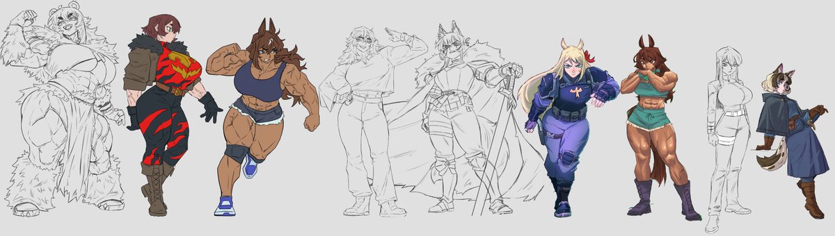 Leifr_Smidr's tweet image. OCs size reference 🤏