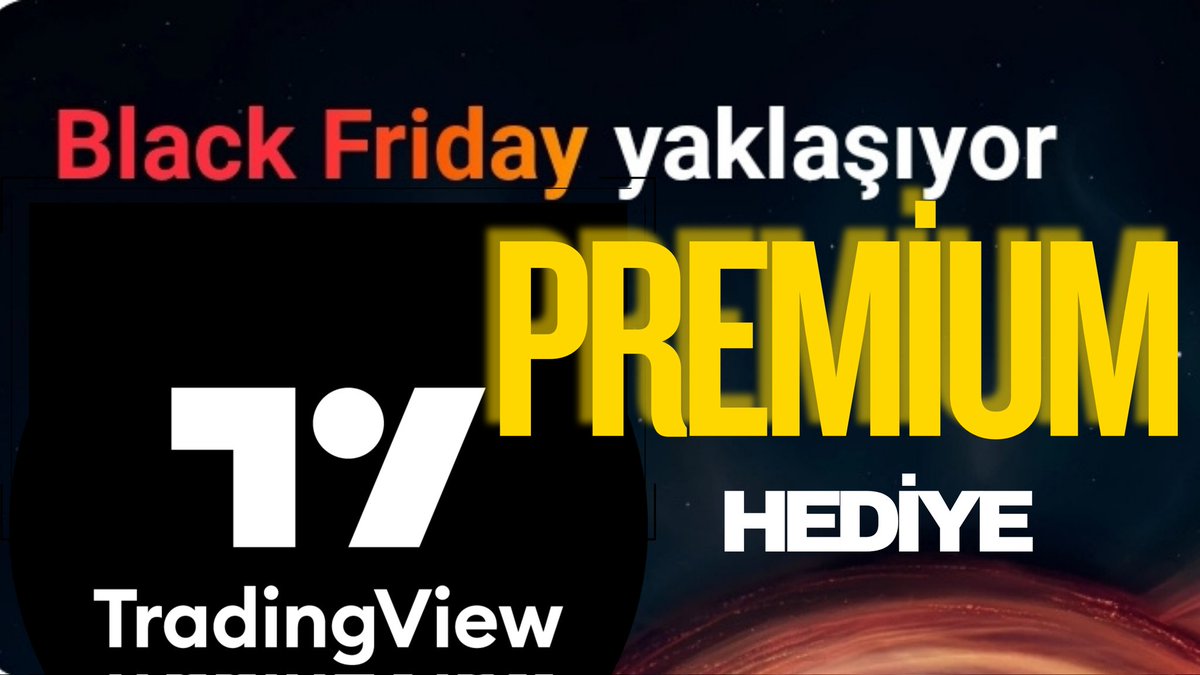 Selamün Aleyküm geniş ailem 👋
Aranızda #TradingView kullanmayan yok herhalde  
 🚀 Her yıl olduğu gibi bu yılda 
🎁 Black Friday etkinliği yapıyorum yani "Premium Üyelik" Hediyesi
Katılım şartımız 
1️⃣ Beni ve <a href="/trademetrik/">Tʀᴀᴅᴇ Mᴇᴛʀɪᴋ Aᴋᴀᴅᴇᴍɪ</a> hesabını takip etmek 
2️⃣ Bu gönderiyi RT yapmak 
3️⃣