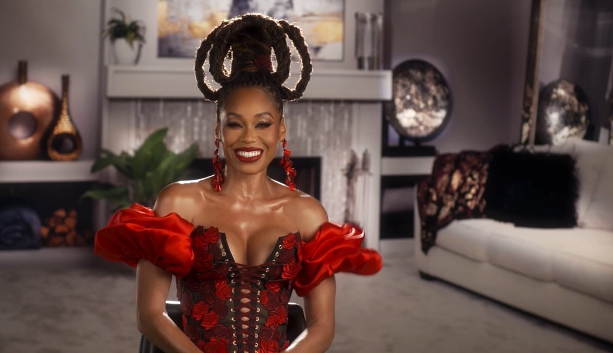 JaysRealityBlog's tweet image. Monique’s second confessional look 🌸 #RHOP