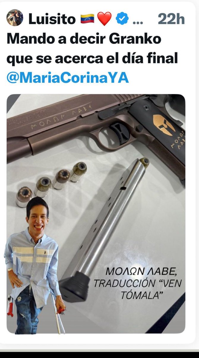 <a href="/LuisitoPSUV4F/">Luisito 🇻🇪❤️</a> <a href="/zuricht94/">Cesar Moya</a> <a href="/Javierito321/">Javierhalamadrid</a> <a href="/MariaCorinaYA/">María Corina Machado</a> <a href="/ElCuartoRoj0/">El Cuarto Rojo</a> <a href="/ivoneyepez21/">YVONNE YEPEZ DIAZ🇻🇪🇻🇪🇻🇪</a> <a href="/SonPolemicas/">SonPolemicas</a> <a href="/soyjorgearmasve/">🇻🇪Jorge Armas🇻🇪</a> <a href="/INDIURBANEJA/">Indira Urbaneja</a> <a href="/RoiLopezRivas/">Roi Lopez Rivas</a> <a href="/leget_/">leget</a> <a href="/AecioEscalante/">Aecio 🇻🇪</a> Oye, Pero tú también a mí no me gusta que se metan con nadie, Pero tú no colaboras, que es esto?
No te quejes entonces, que esto no es gracioso, estás amedrentando tu también...