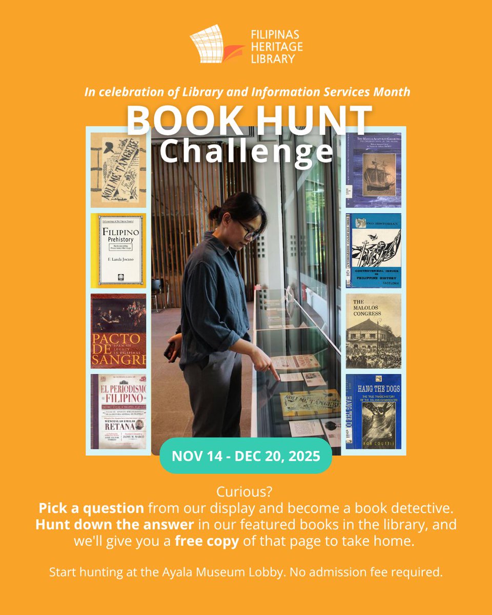 fil_heritage's tweet image. 𝑪𝒆𝒍𝒆𝒃𝒓𝒂𝒕𝒆 𝑳𝒊𝒃𝒓𝒂𝒓𝒚 𝒂𝒏𝒅 𝑰𝒏𝒇𝒐𝒓𝒎𝒂𝒕𝒊𝒐𝒏 𝑺𝒆𝒓𝒗𝒊𝒄𝒆𝒔 𝑴𝒐𝒏𝒕𝒉 𝒘𝒊𝒕𝒉 𝒖𝒔! 📚✨

Swipe for more details or message us to learn more. 

#LISM2025
#2for1 
#KuwentongRetrato 
#FilipinasHeritageLibrary 
#Libraries
#Books