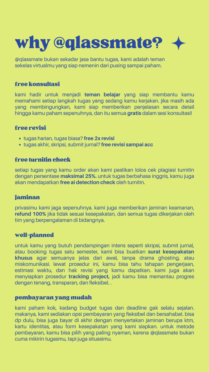your study partner — joki tugas & skripsi tweet media