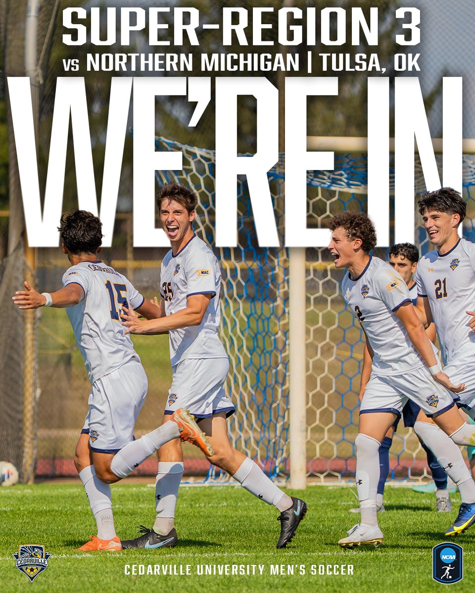 CUJackets's tweet photo. See ya in Tulsa! ⚽🐝 

#7 Yellow Jackets take on #10 Northern Michigan on Thursday at 2:00pm #ForHim #yellowjackets 

@CedarvilleMSoc https://t.co/kDm3AhfIhB