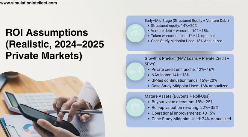 DanielNavah6's tweet photo. Structured equity, venture debt, and continuation funds work together to create consistent annualized returns—especially in 2024–2025 private markets.
https://t.co/tiUMkigyWA
#LPInvestors #SmartInvesting #FinanceTalk #simulationintellect https://t.co/M60dU18uq1